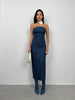 Strapless Dark Blue Denim Dress 