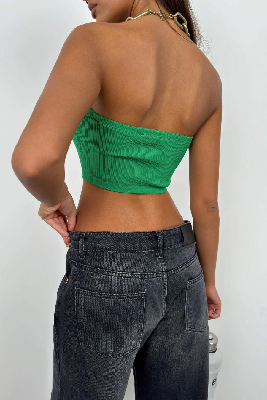 Strapless Seamless Green Bra 