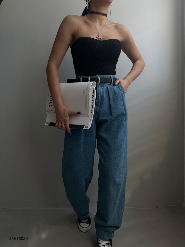 Strapless Knitted Blouse 