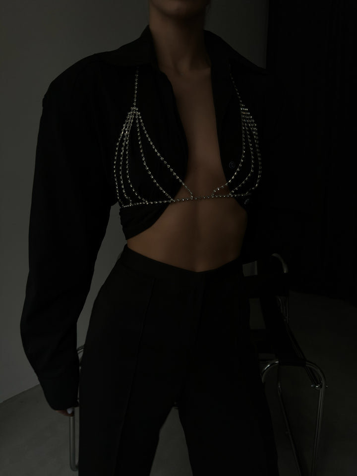 Taşlı Gümüş Bra