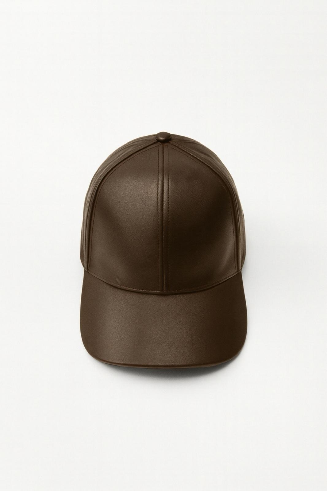 Vegan Deri Cap Kahverengi Şapka