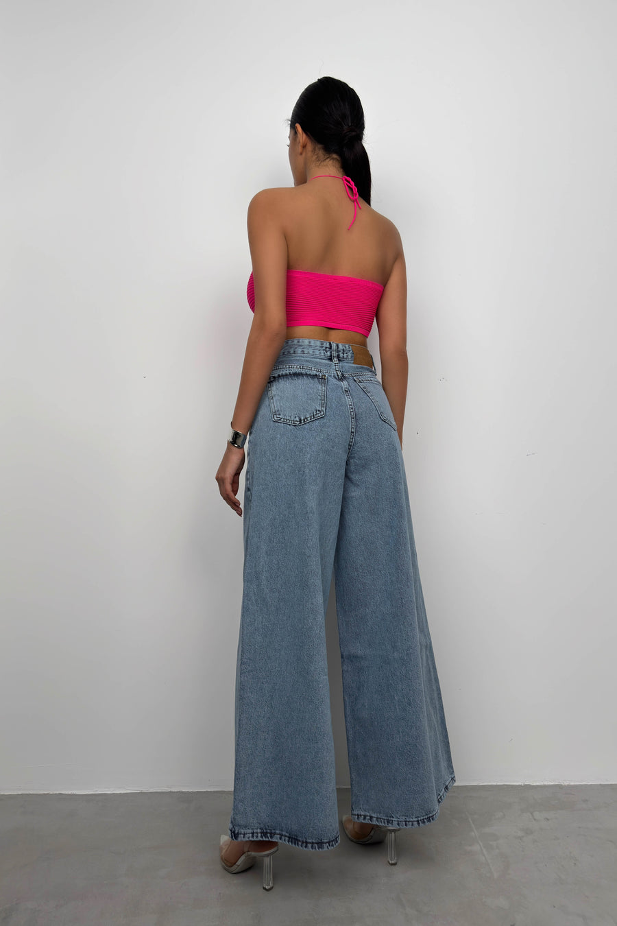 Wide Leg Light Blue Jeans 