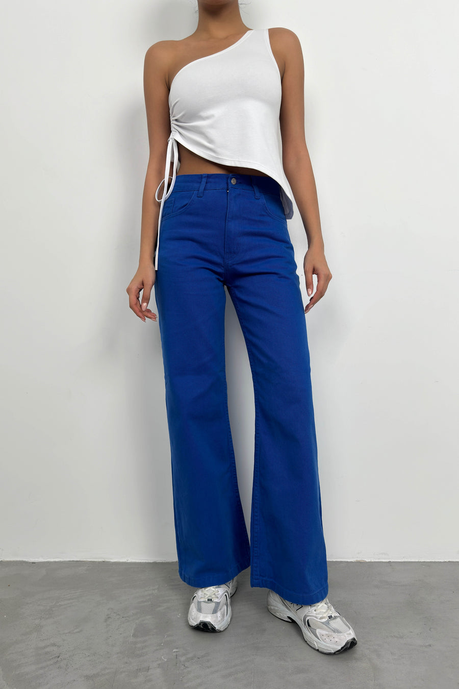 High Waist Straight Leg Saxe Jeans 