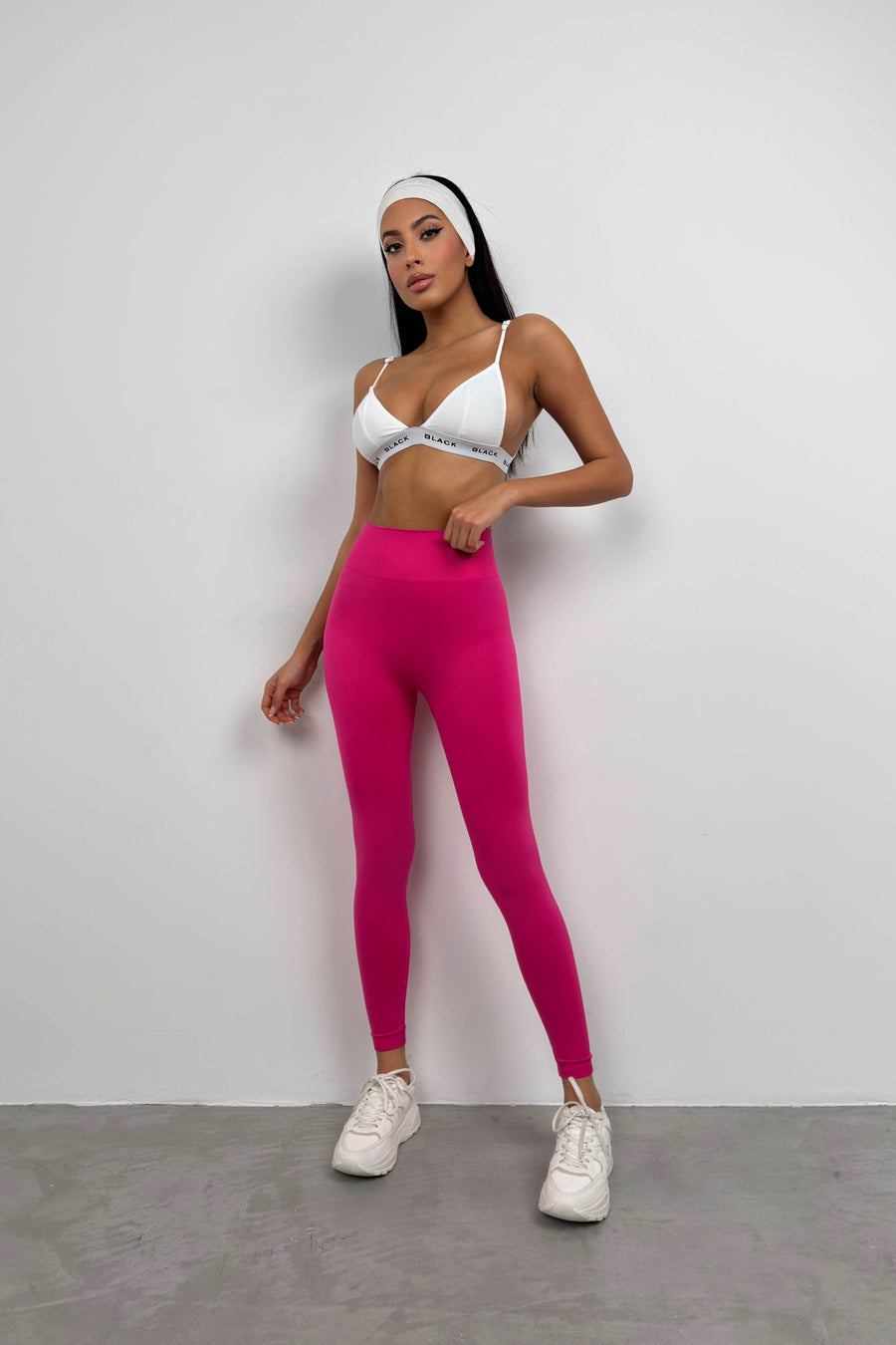 High Waist Seamless Fuchsia Leggings 