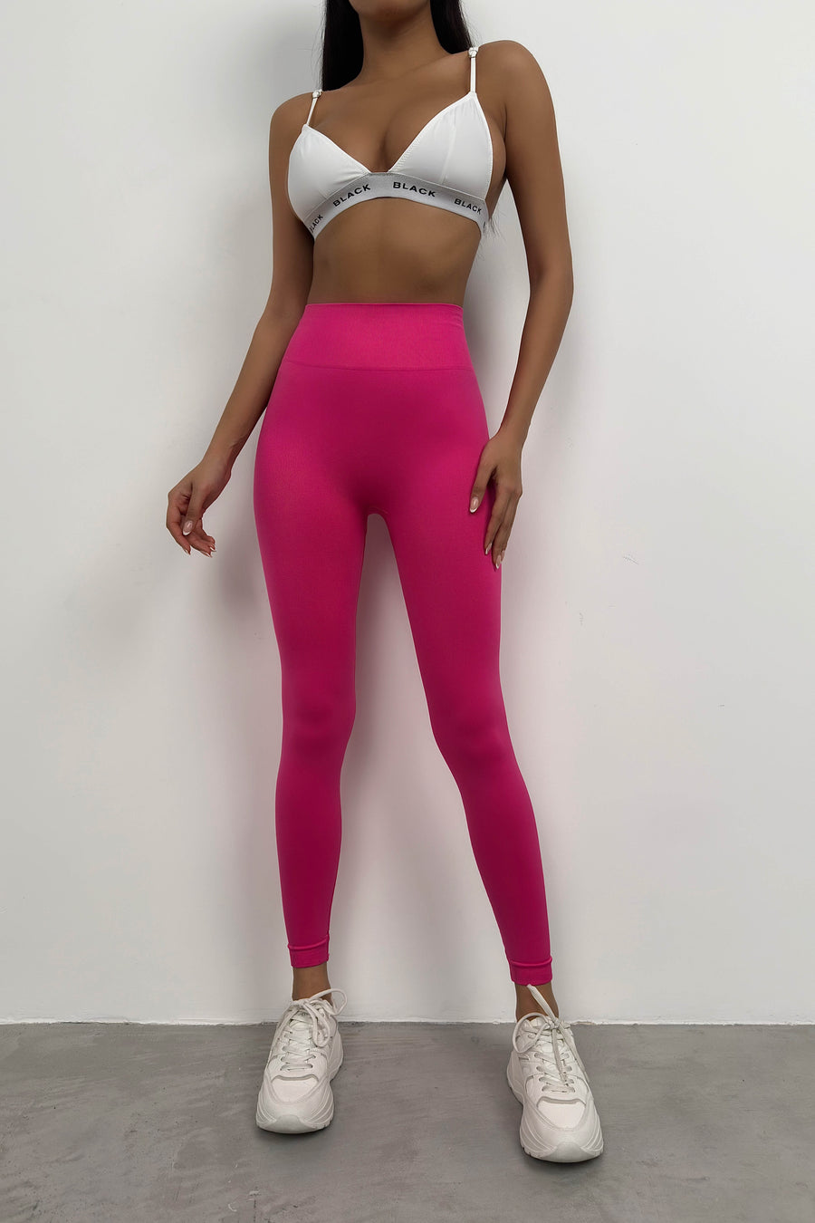 High Waist Seamless Fuchsia Leggings 