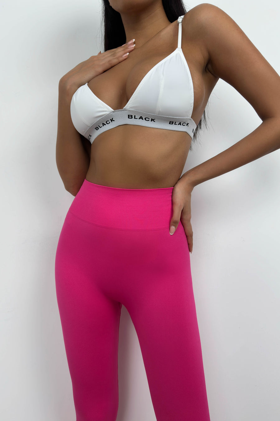 High Waist Seamless Fuchsia Leggings 