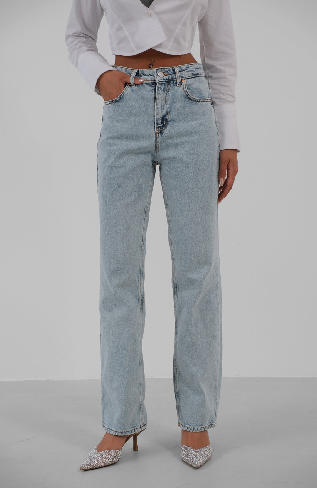 Yüksek Bel Mom Jean