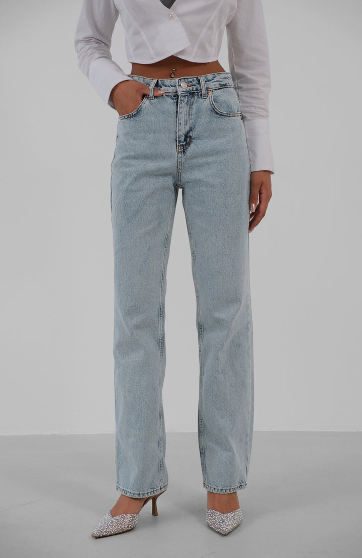 Yüksek Bel Mom Jean