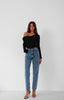 High Waist Skinny Leg Blue Jeans 