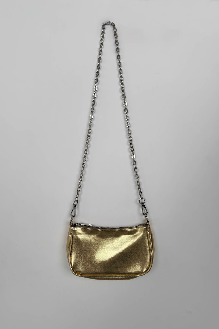 Shiny Gold Bag with Chain